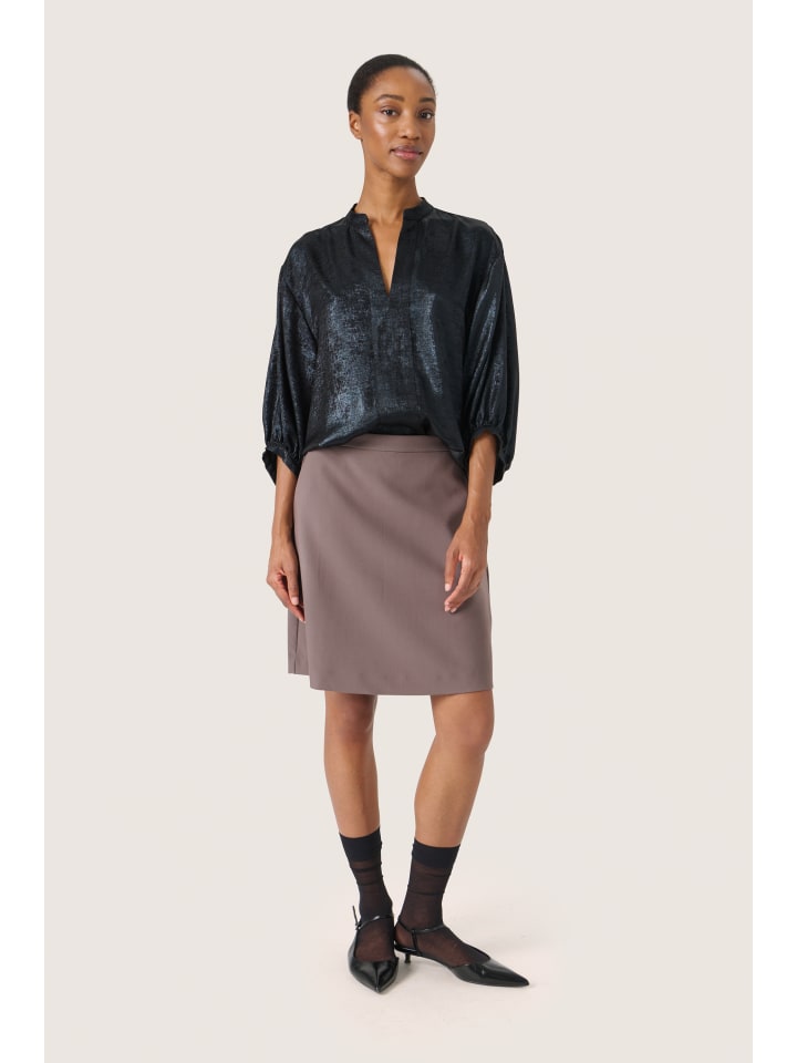 Langarm-Bluse SLElvie Lockere Passform in Black