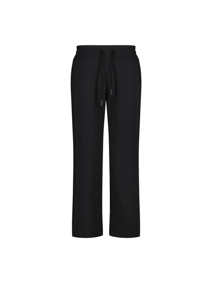 Lange Hose aus Interlock-Strickstoff in Schwarz