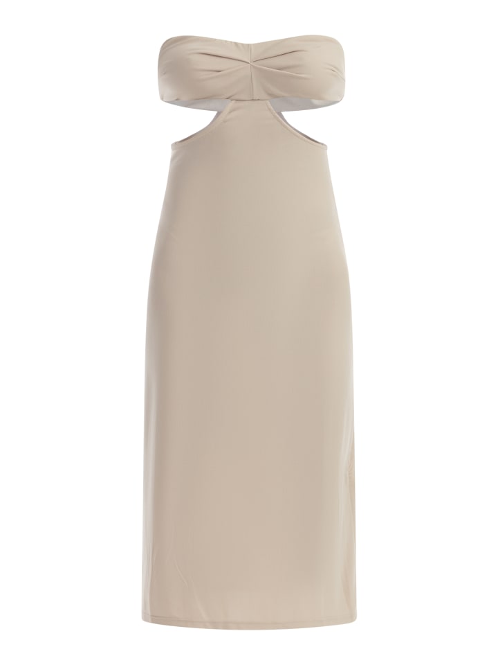 Damen Midikleid Mit Cut-Outs in Creme