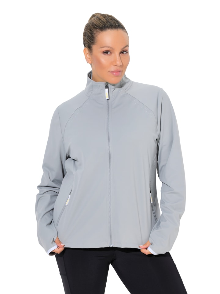 Sweatjacke in aschgrau