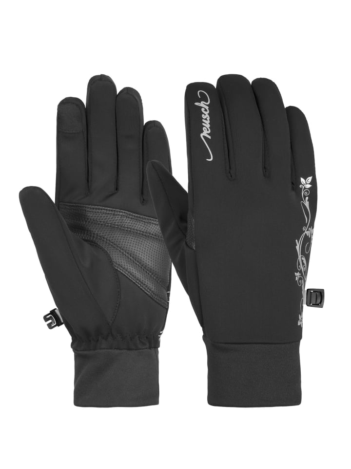 Fingerhandschuhe Saskia Touch-tec in black / silver
