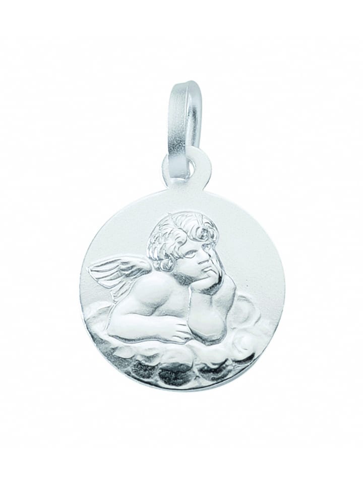 Damen 925 Silber Anhänger Amor Ø 14,2 mm in silber