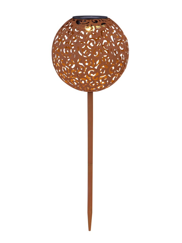 Solarleuchte "SOLARLEUCHTE METALL ROSTFARBEN, 1XLED" in brown