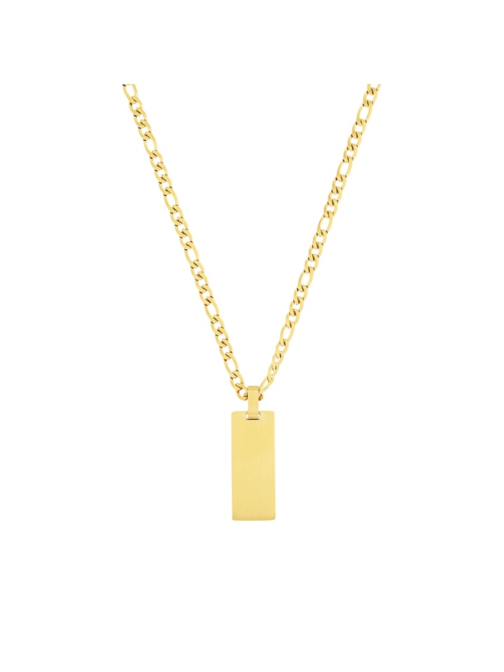 Kette mit Anhänger Edelstahl, IP Gold in Gold