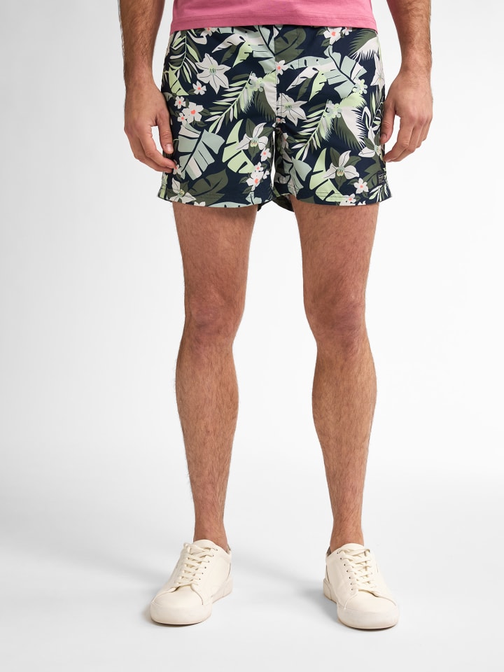 Badehose mit Allover-Muster Covecrest in Grün