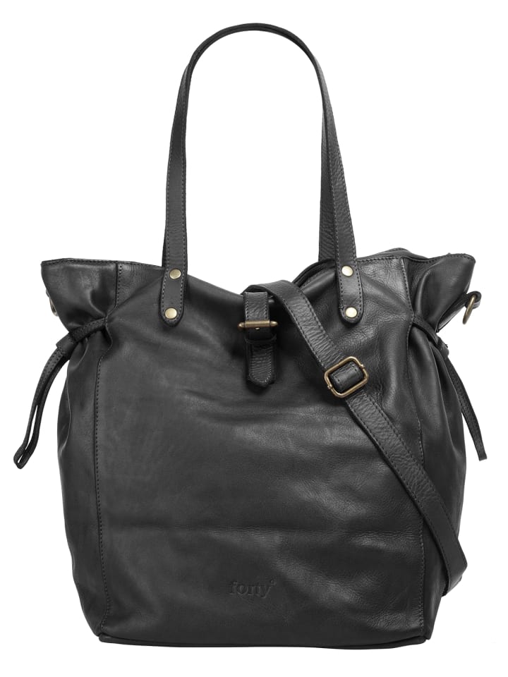 Shopper echt Leder in grau