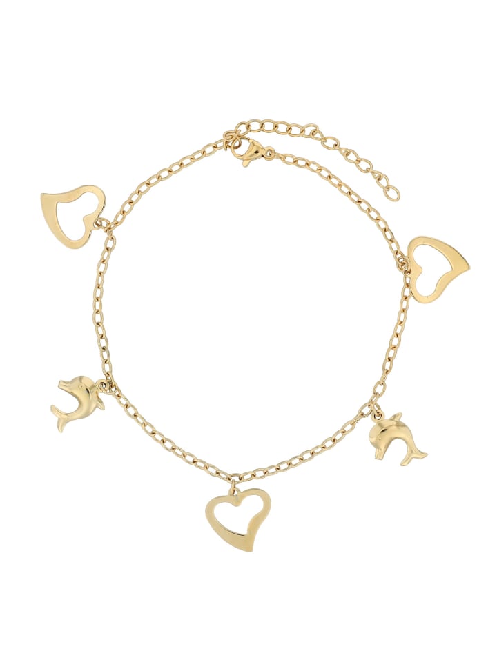 Damen Anhänger – Herzanhänger aus Edelstahl in gold
