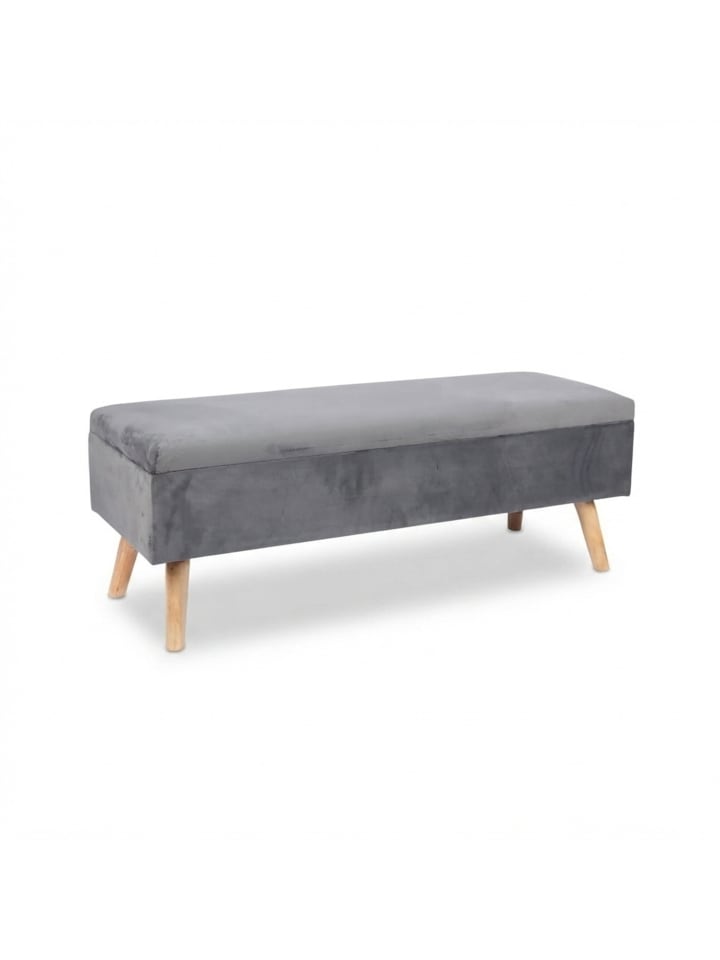 Sitzbank in Dunkelgrau - (B)110 x (H)40 x (T)40 cm