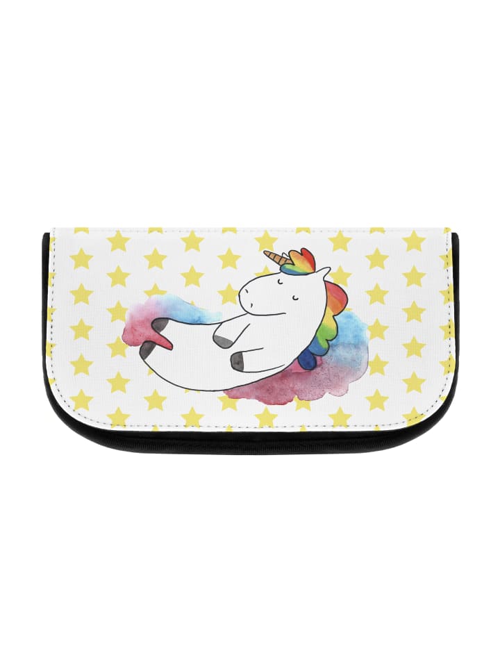 Kosmetiktäschchen Einhorn Wolke 7 ohne Spruch in Weiß