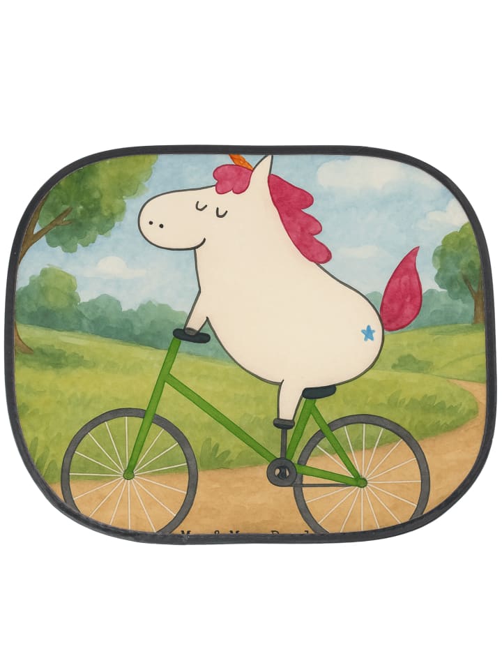 Scheibenschutz Auto Einhorn Radfahrer Design oh... in Weiß
