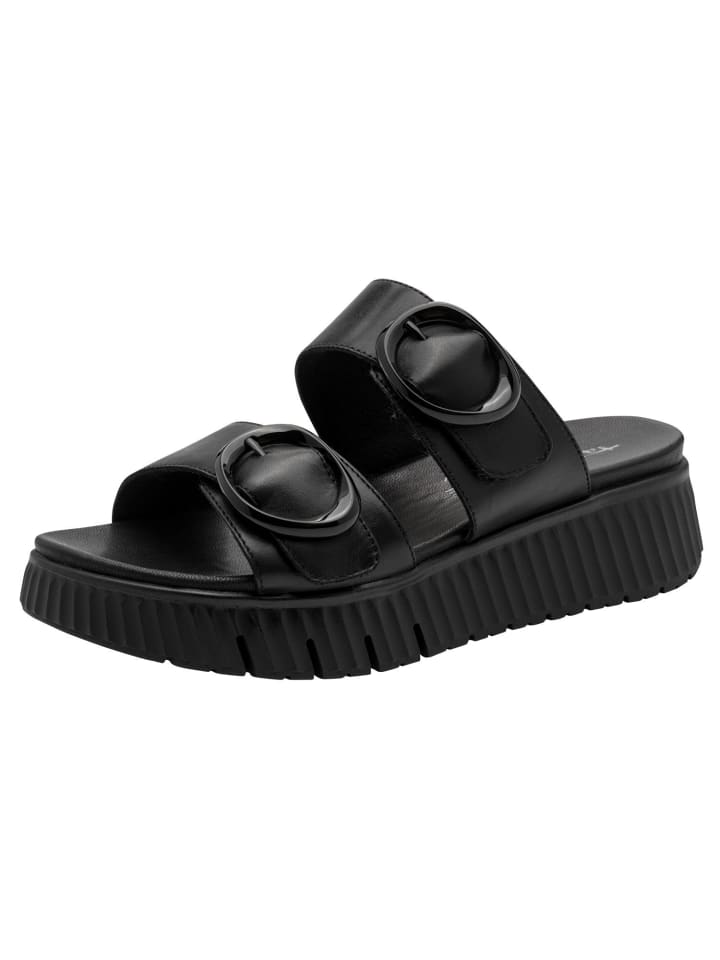 WIDE FIT Pantolette in BLACK