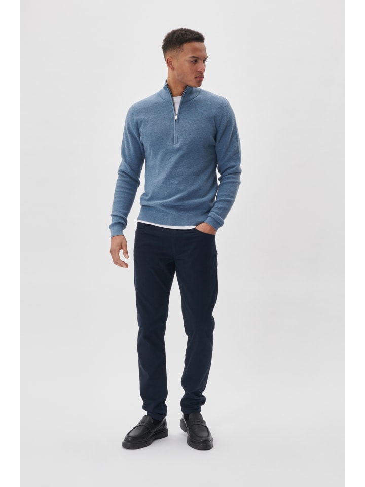 Strickpullover MAlagoon Gerade Passform in Captain's Blue Melange