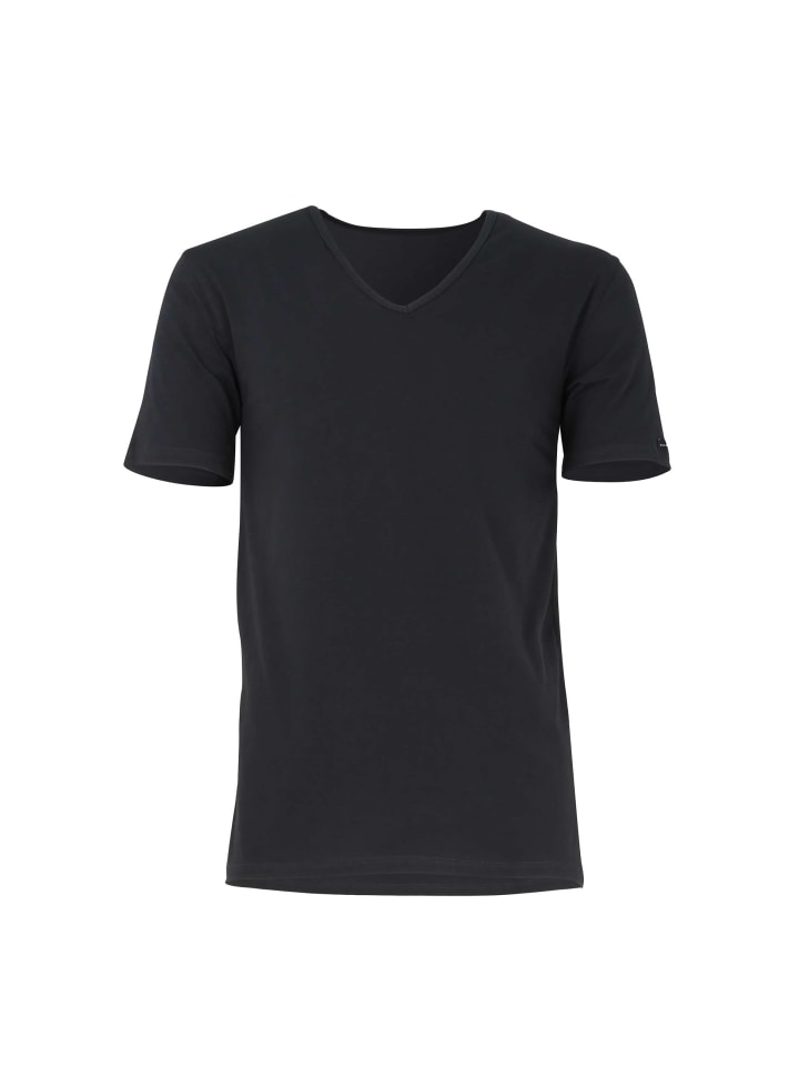 T-Shirt 2Er Pack Vienna in schwarz-dunkel-uni