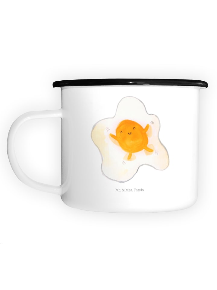 Tasse Spiegelei Ei ohne Spruch in Weiß