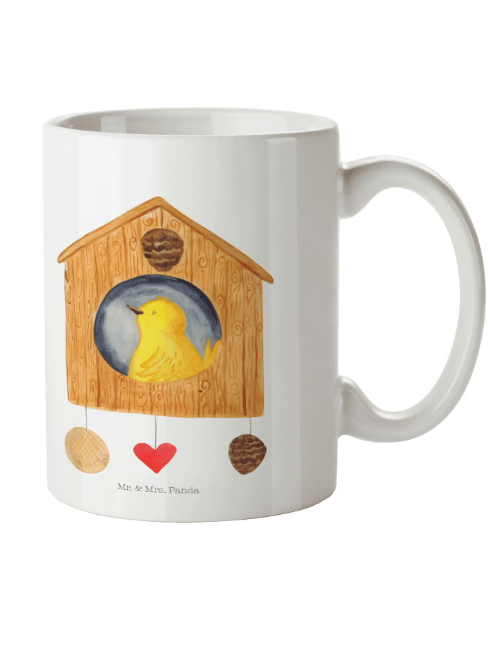 Kinderpott Vogelhaus Home ohne Spruch in Weiß