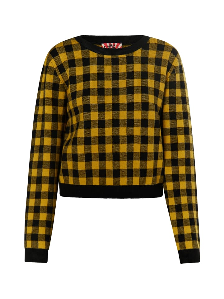 Damen Strickpullover in Schwarz Gelb
