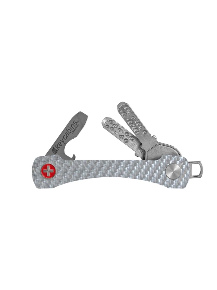 Schlüsselhalter Carbon S2 in silver