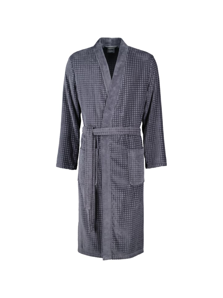 Cawö Bademäntel Herren Kimono 3714 anthrazit - 774 in anthrazit - 774
