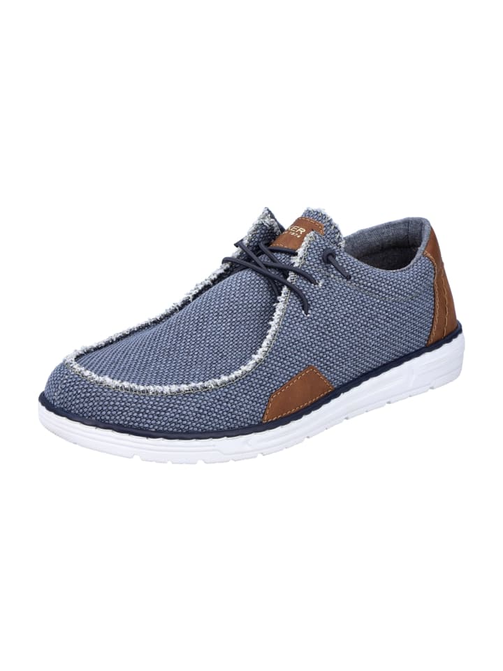 Mokassin Schnürschuhe in Blau