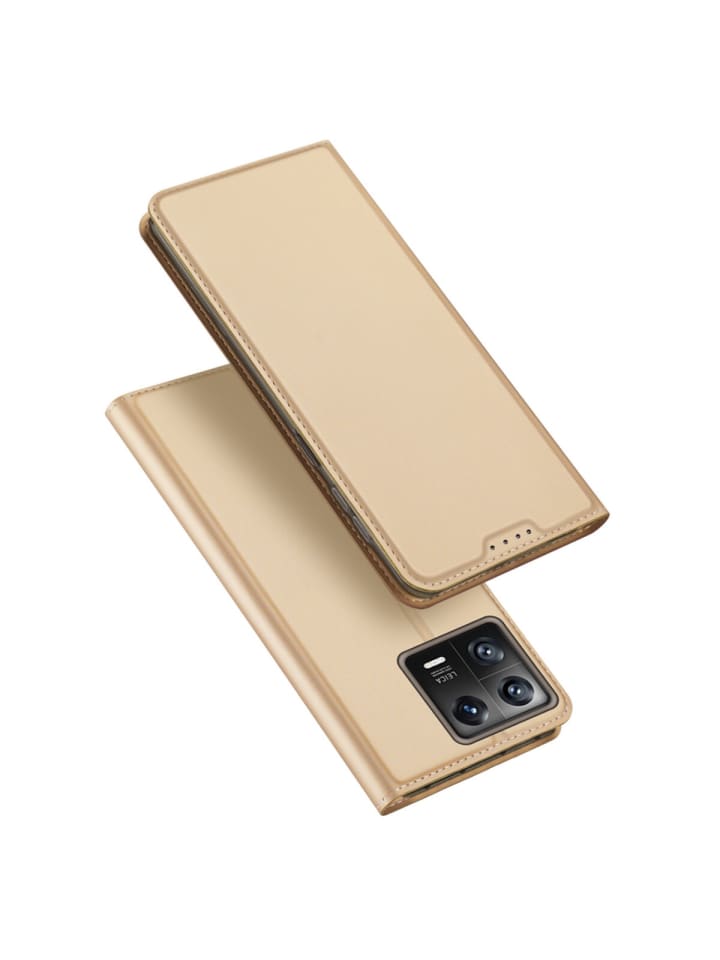 Buch Tasche kompatibel mit Xiaomi 13 Gold in Gold