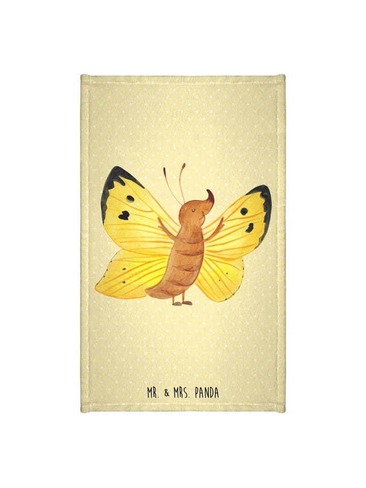 Handtuch Schmetterling Zitronenfalter ohne Spruch in Gelb Pastell