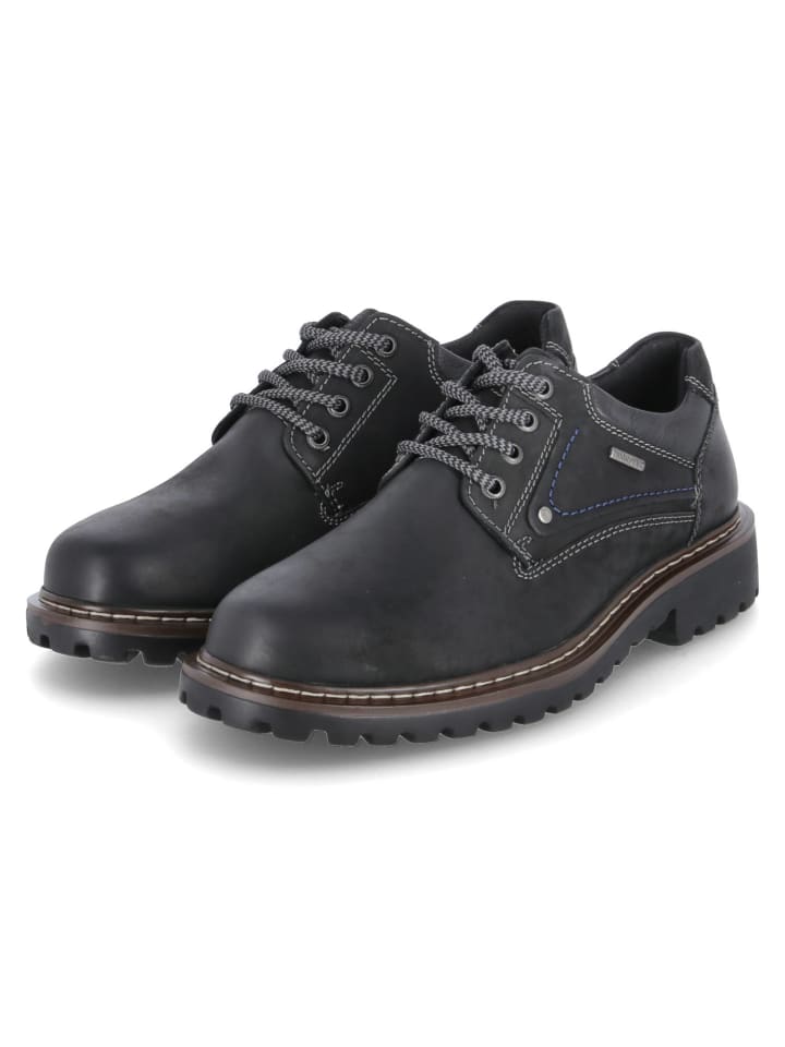 Schnürhalbschuh in schwarz