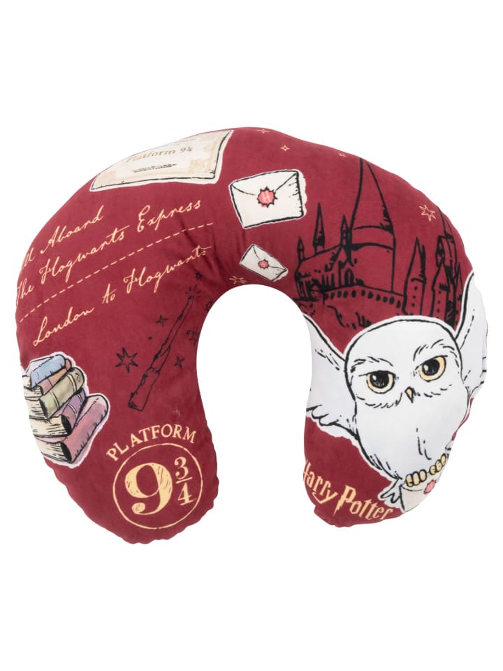 Harry Potter Hedwig Reise Nackenkissen Reisekissen Nackenhörnchen in rot