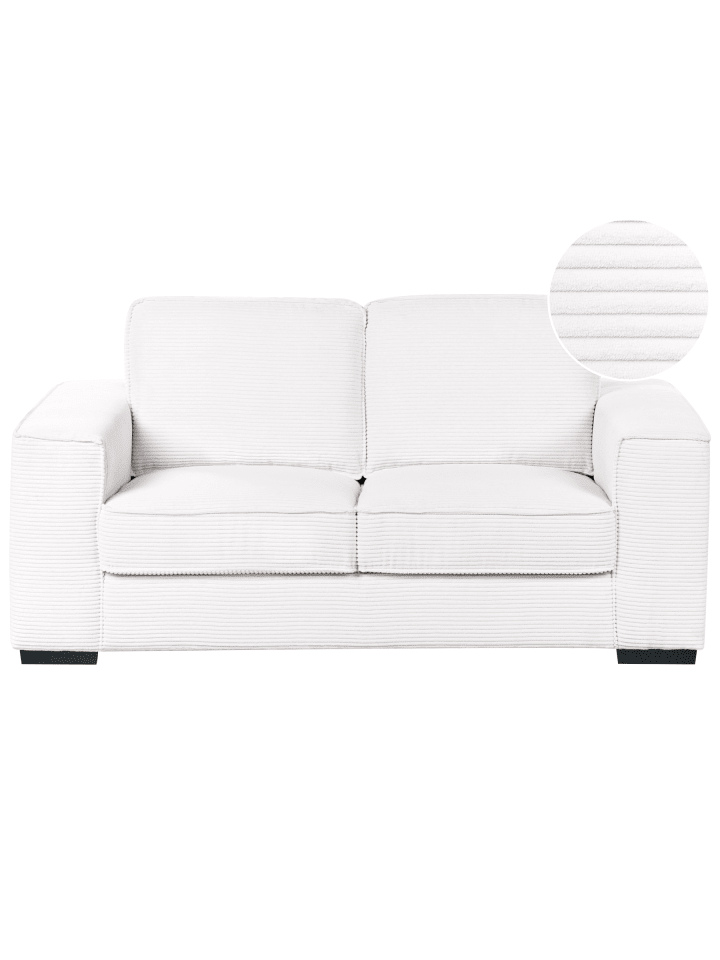 2-Sitzer Sofa VIKRAN in Weiß/Schwarz - (W) 176 x (H) 88 x (L) 99 cm