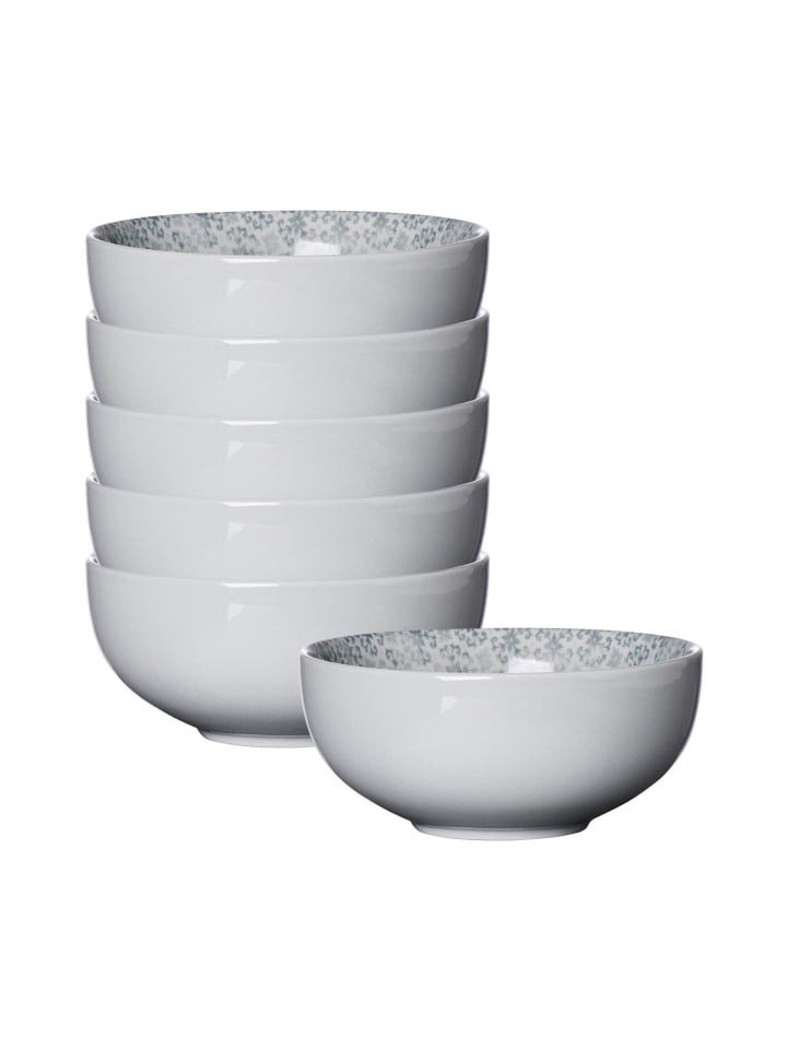 6er Set Müslischalen Porto in Grau ø 15 cm