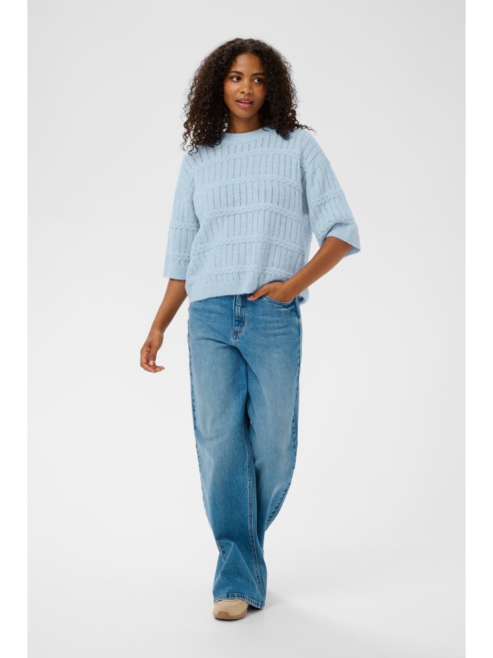 Strickpullover KAmonia Loose fit in Powder Blue Melange