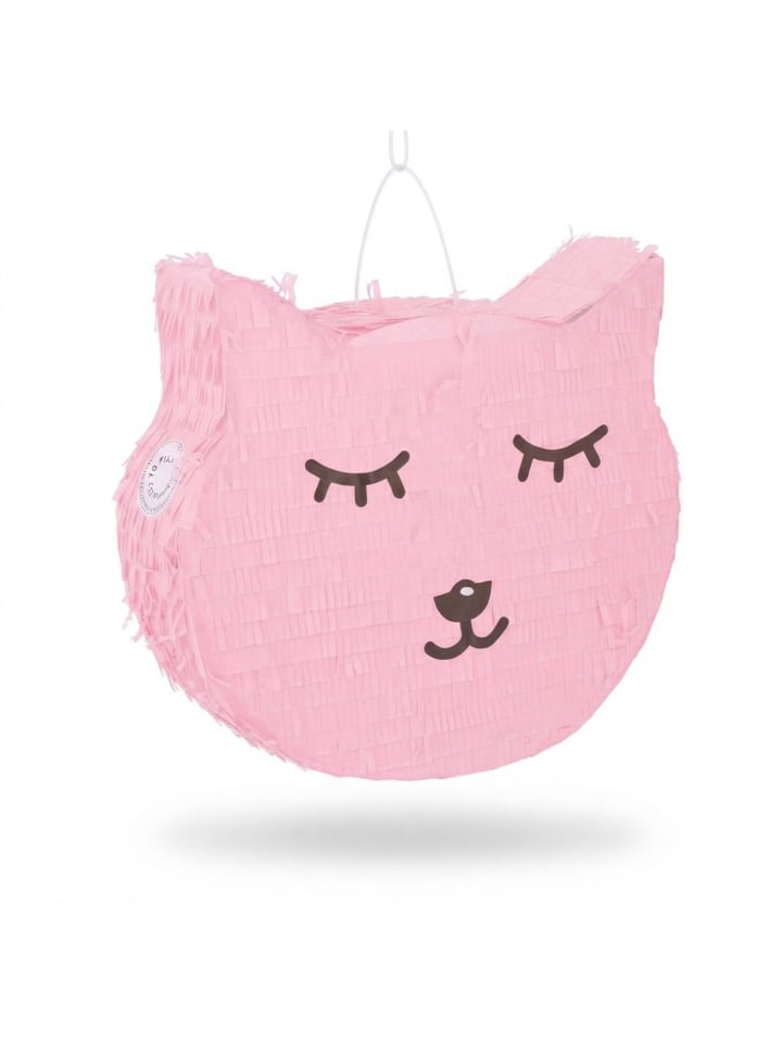 3-tlg. Pinata Set "Katze" in Rosa