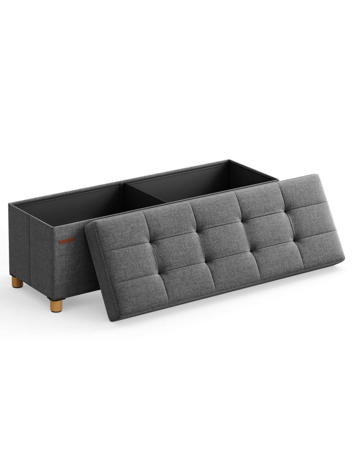 Sitzhocker Melisa in Grau - (B)110 x (H)40 x (T)38 cm