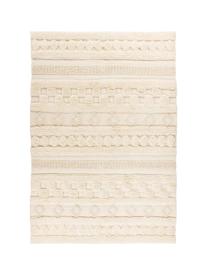 Wohnzimmer Teppich – Kurzflorteppich Bohist 125 in natural - rechteckig