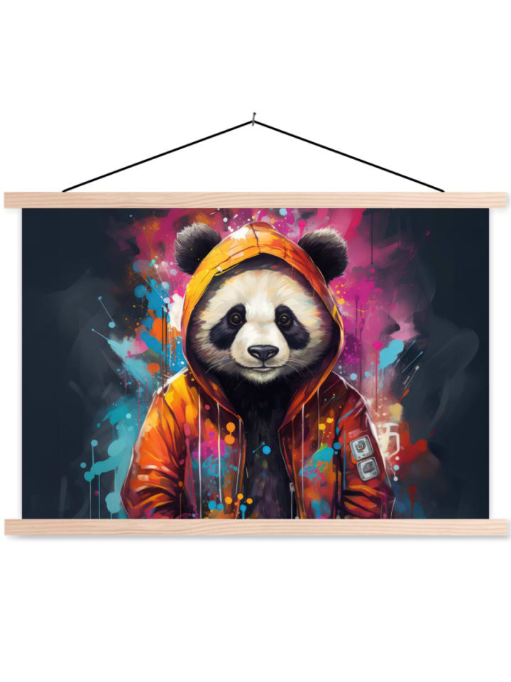 Poster mit Leiste Panda