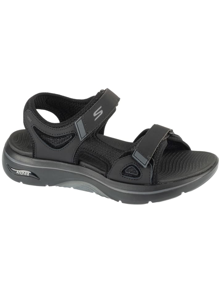 Skechers Go Walk Arch Fit 2.0 Sandal - Capistrano in Schwarz