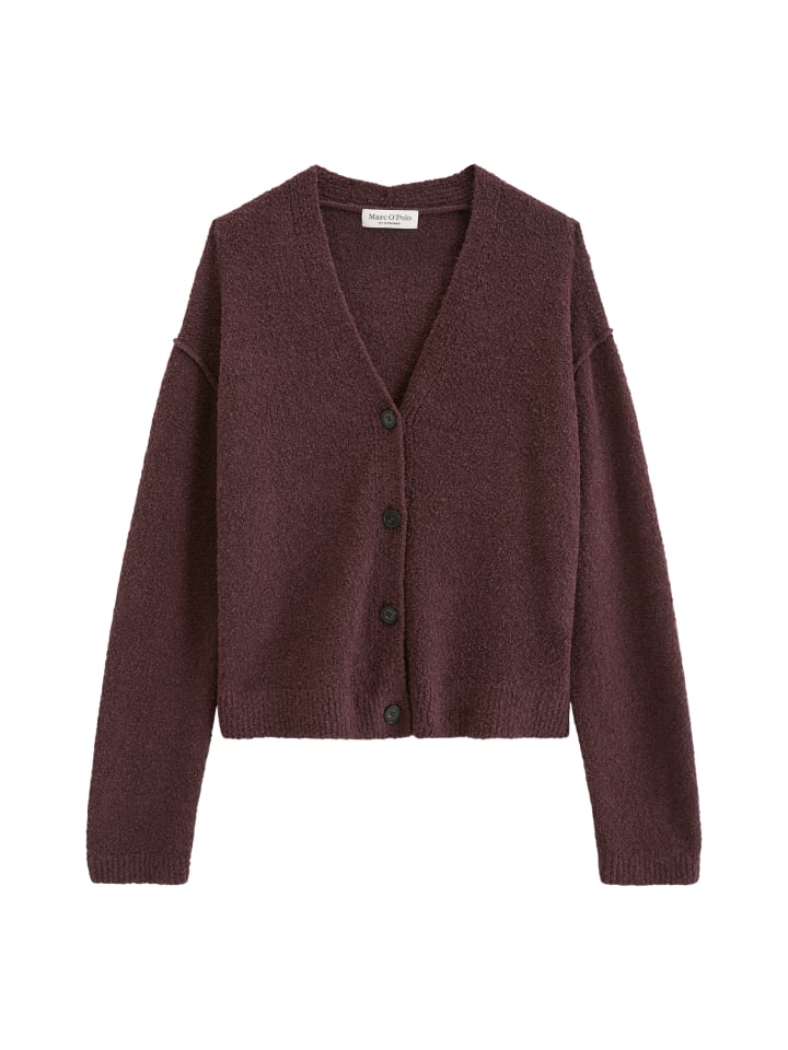 Cardigan relaxed in Black Cherry