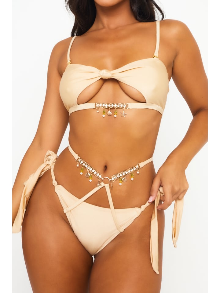 Bikinioberteil Seychellen Seestern Bandeau Top in Champagne Shimmer