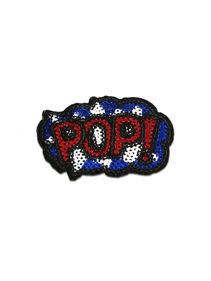 Pop! Comic Kinder Mit PaillettenApplikation Bügelbild inBlau