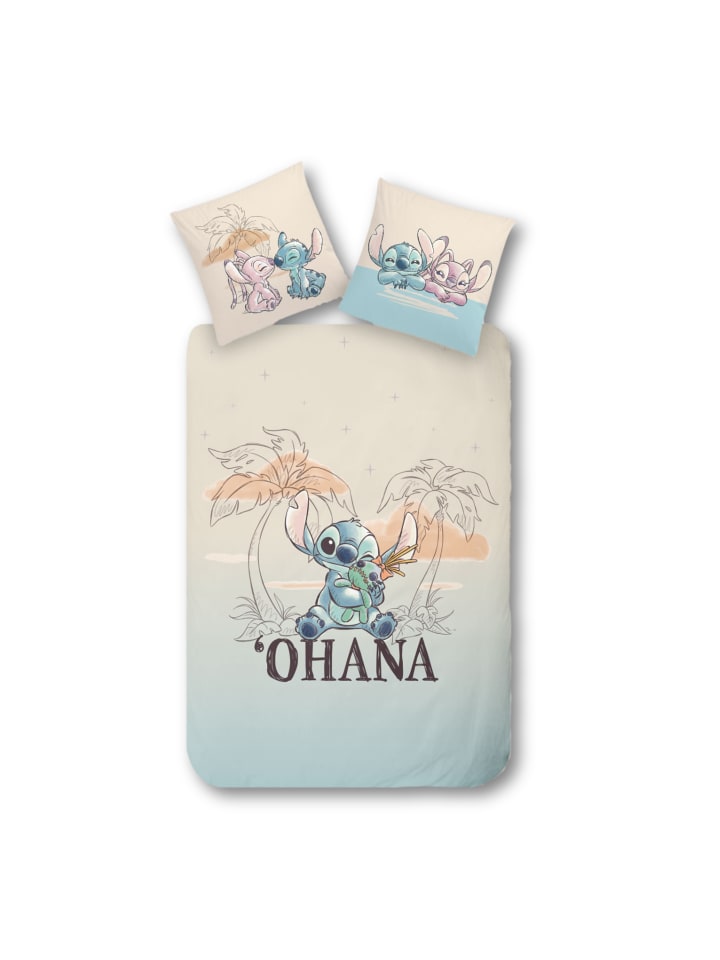 Disney BettwäscheSet "Disney's Lilo & Stitch OHANA" in Beige günstig
