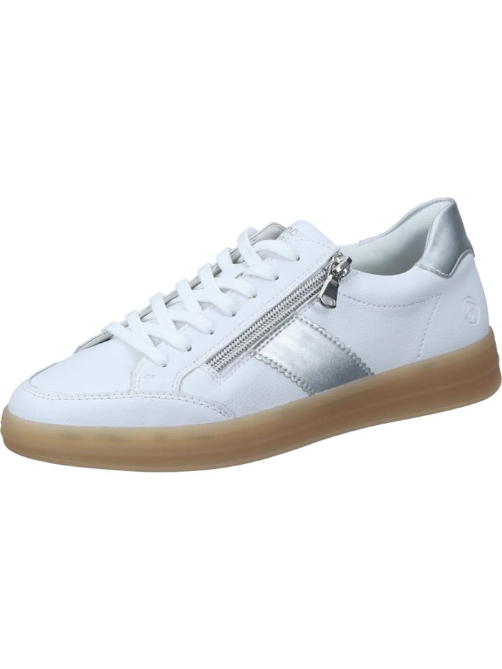 Schnürschuhe in weiss/silver