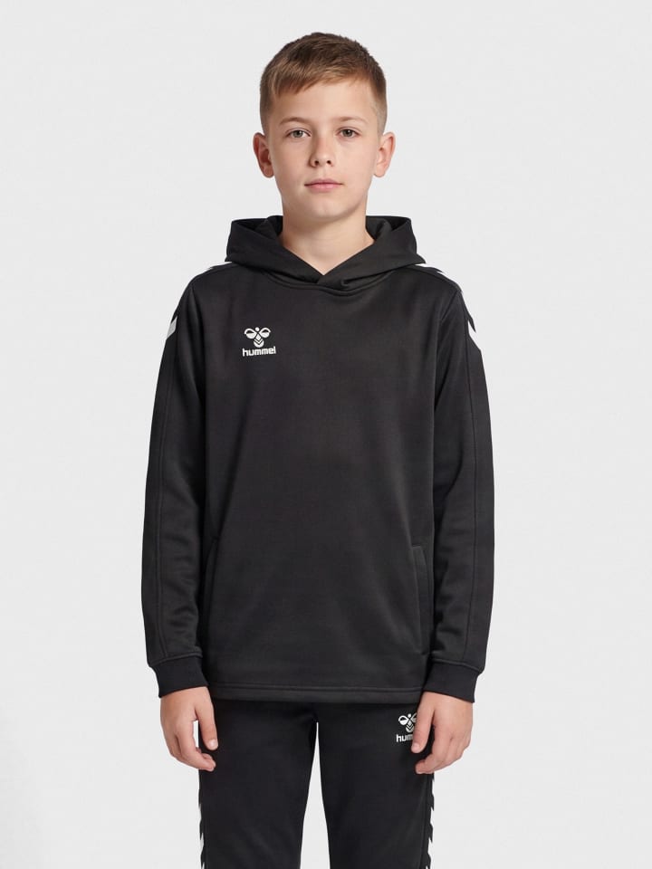 Verstellbare Taille Kapuzenpullover Hmlcore Kinder in BLACK/BLACK