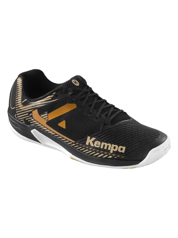 Hallen-Sport-Schuhe Wing 2.0 in schwarz/weiß/gold