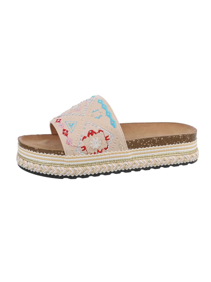 Sandale & Sandalette in Beige