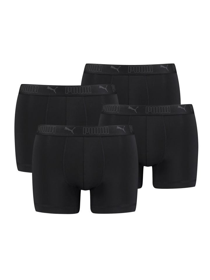 Boxershorts PUMA SPORT MICROFIBER BOXER 4P in Black