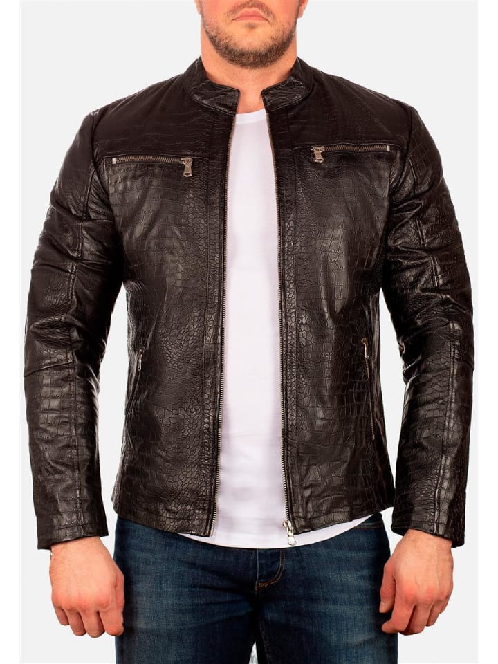 Herren Slim Fit Jacke in Black