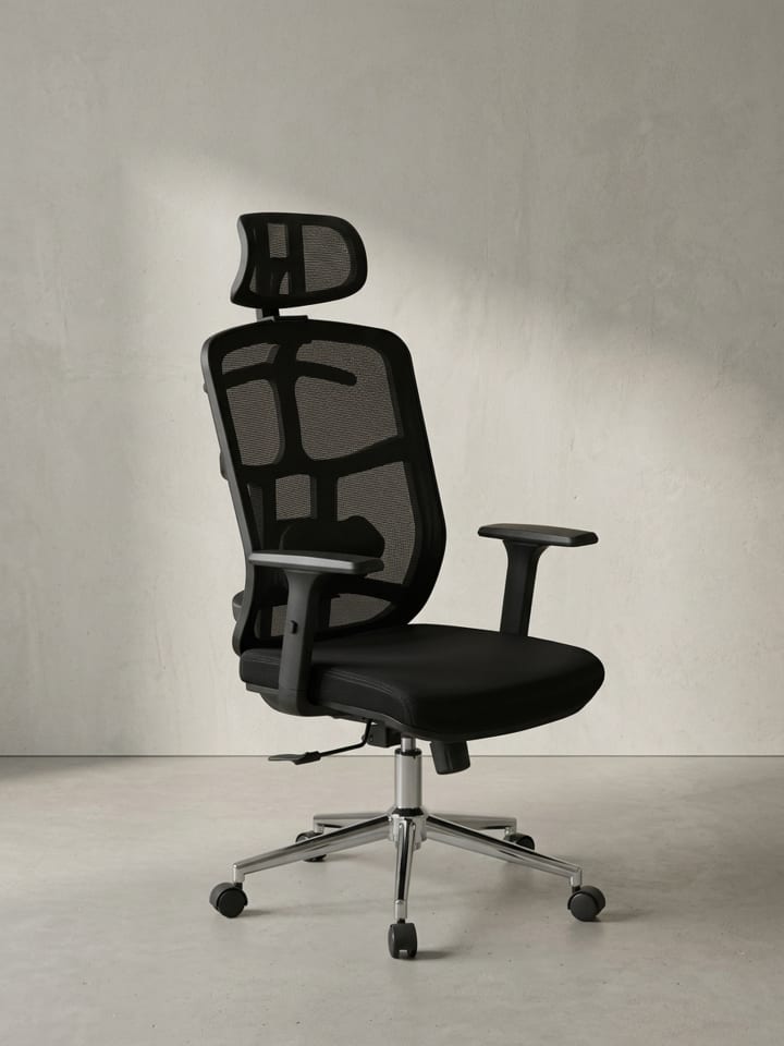 Bürostuhl Mesh Drehstuhl, ergonomisch, 3D-Armlehnen, Kopfstütze