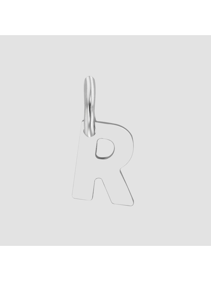 Unisex Anhänger – Buchstabe N Buchstabenanhänger aus 925 Silber in silber