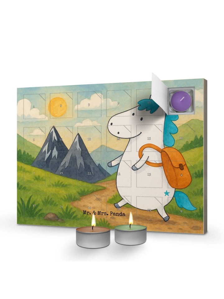 Adventskalender Einhorn Bergsteiger Design ohne... in Weiß