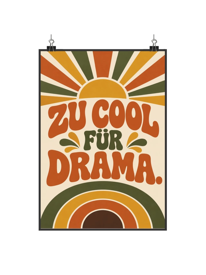 Poster Schriftzug nostalgisch Design mit Spruch in Weiß
