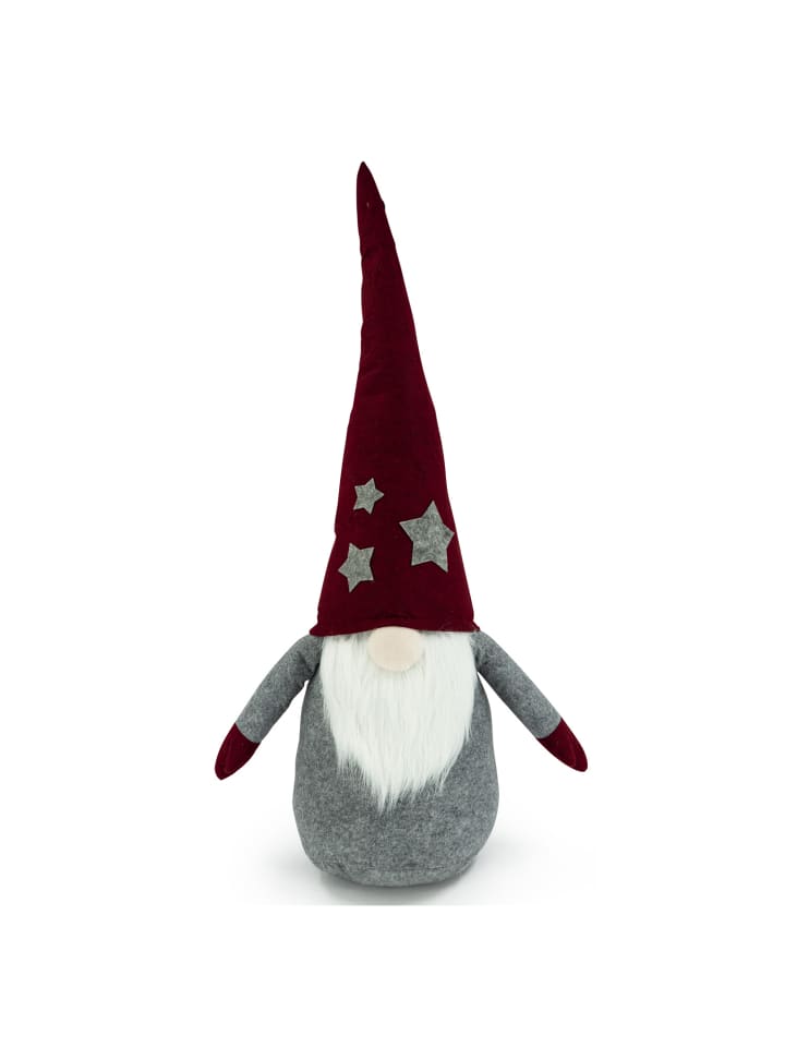 Weihnachtsfigur Wichtel Alfred H: 100cm in grau, schwarz